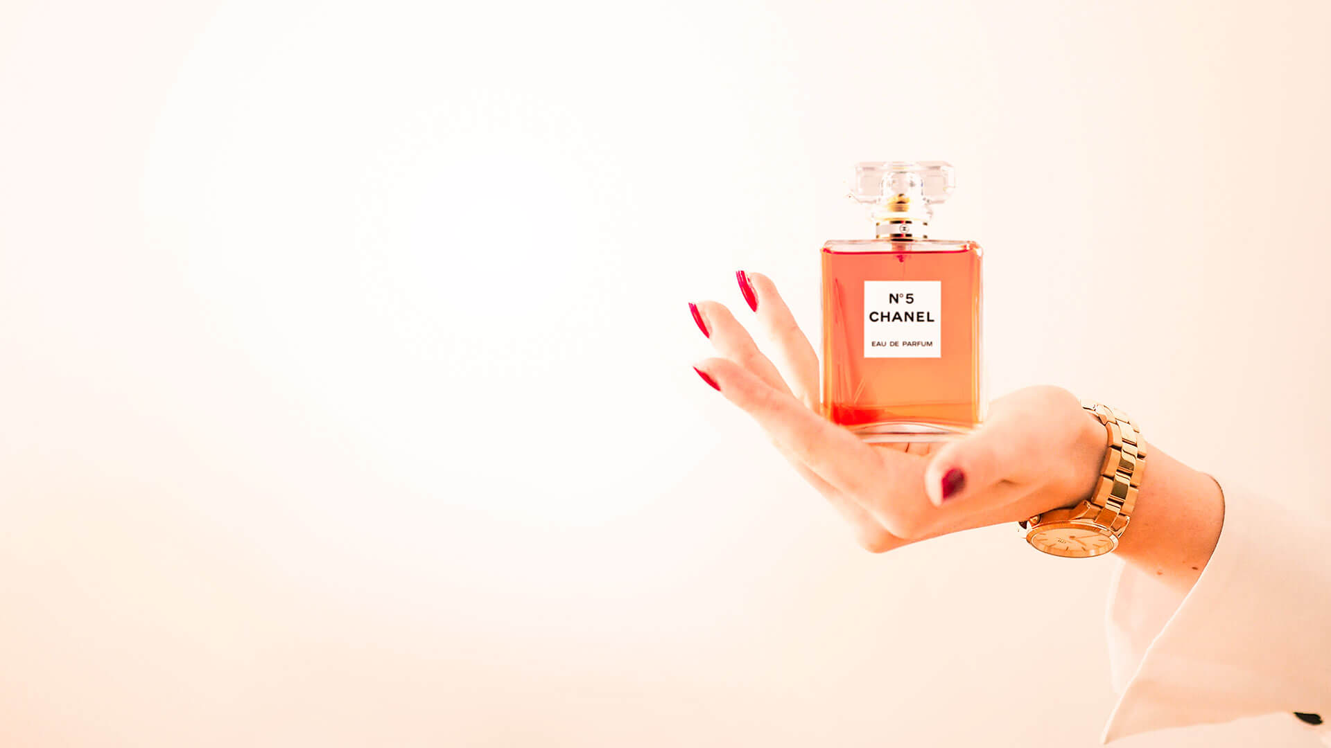 Elegant perfume bottles and fragrance ambiance